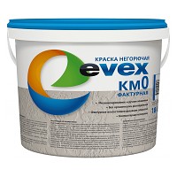 Краска EVEX КМ0  base "А" 18 кг. негорючая фактурная для стен и потолков для путей эвакуации