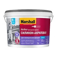Краска Marshall Akrikor Фасадная силикон-акриловая BC (только под колеровку) 2,5л