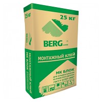 Клей для блоков из ячеистого бетона BERGhome МК - БЛОК  25 кг