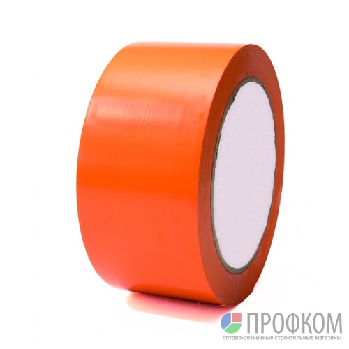 Клейкая ПВХ лента,штукатурная 50мм*33м,оранжевая  UV14