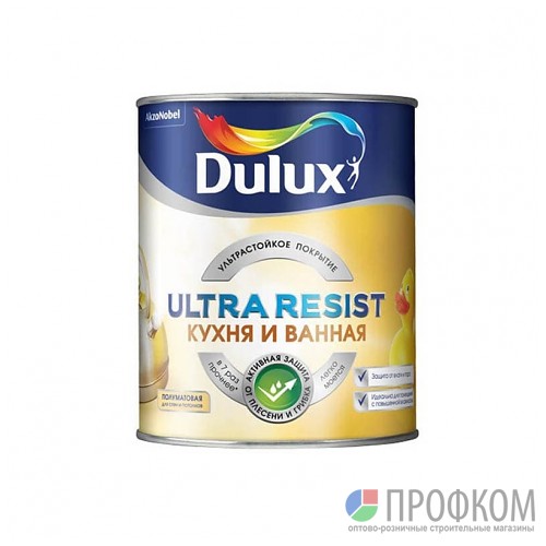 Краска Dulux Ultra Resist Кухня и ванная BW 1л