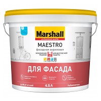 Краска Maestro Marshall фасадная BW 4,5 л