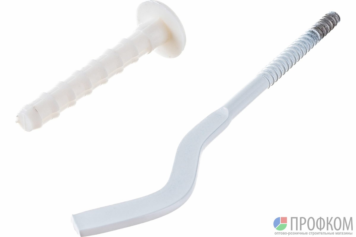 Кронштейн OTER штыревой белый плоский - Вентили и комплектующие для ...